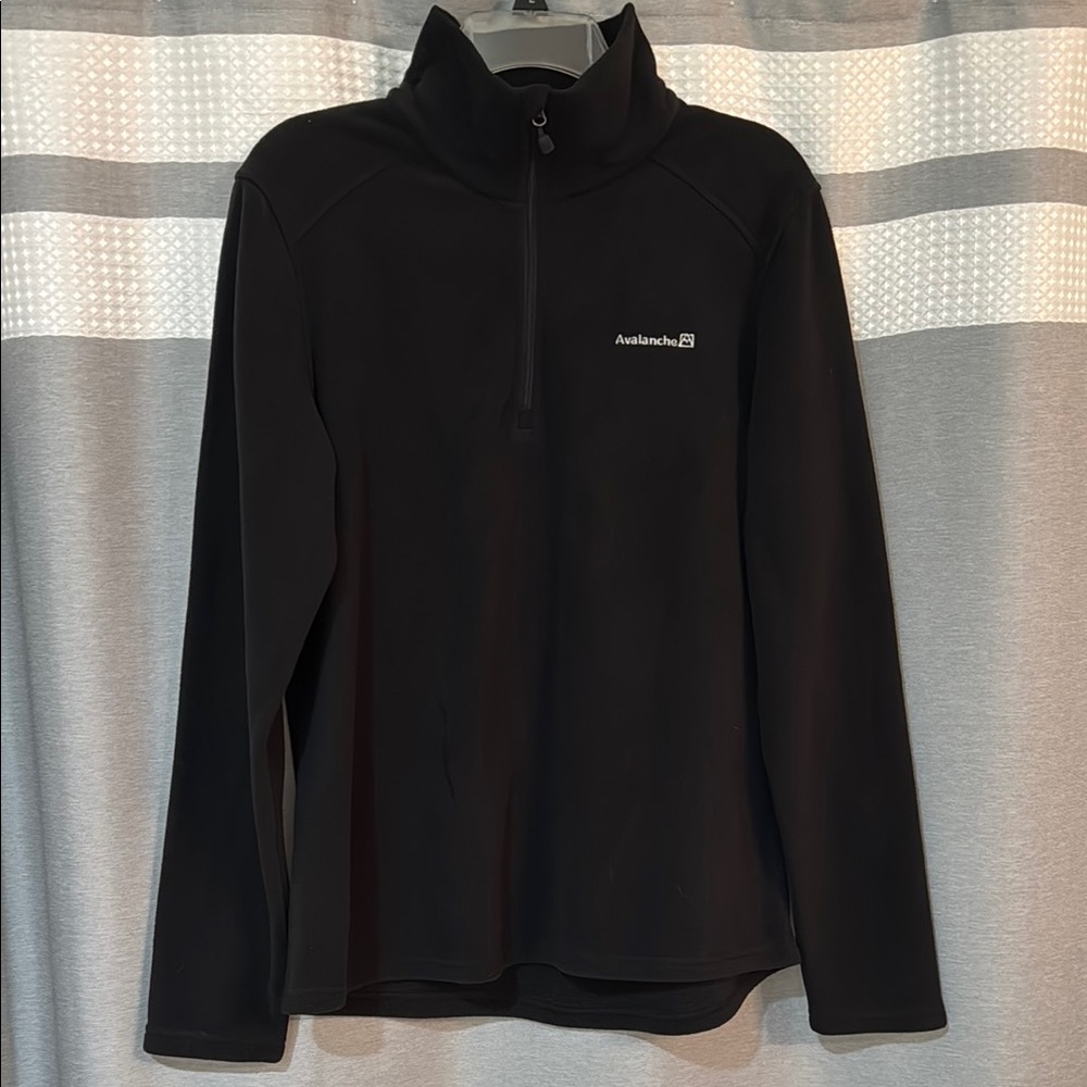 Women’s Large 1/4 Zip Medium Weight Long Sleeve Black